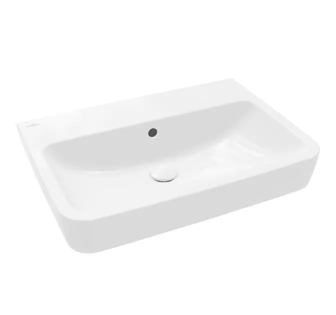Levně Villeroy & Boch O.novo - Umyvadlo na desku, 65x46 cm, s přepadem, bez otvoru pro baterii, AntiBac, CeramicPlus, alpská bílá 4A41KJT2