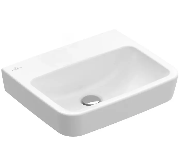 Levně Villeroy & Boch O.novo - Umývátko na desku, 45x37 cm, bez přepadu, bez otvoru pro baterii, alpská bílá 43444F01
