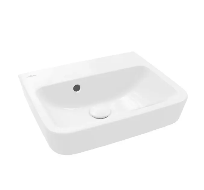 Levně Villeroy & Boch O.novo - Umývátko na desku, 45x37 cm, s přepadem, bez otvoru pro baterii, CeramicPlus, alpská bílá 43444JR1
