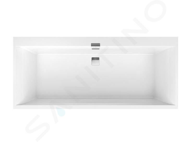 Villeroy & Boch Squaro Edge 12 - Badewanne Duo, 1700x750 mm, Quaryl, Weiß UBQ170SQE2DV-01