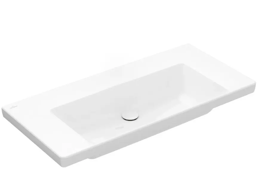 Levně Villeroy & Boch Subway 3.0 - Umyvadlo 100x47 cm, bez přepadu, bez otvoru pro baterii, CeramicPlus, Stone White 4A70A3RW