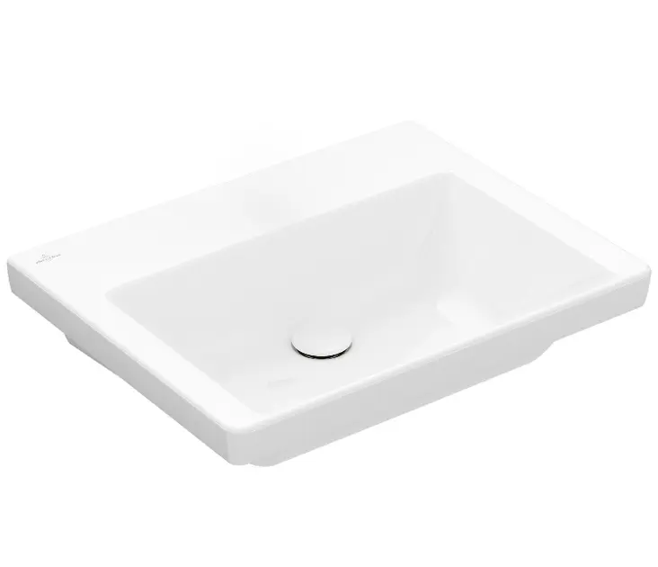 Levně Villeroy & Boch Subway 3.0 - Umyvadlo 60x47 cm, bez přepadu, bez otvoru pro baterii, CeramicPlus, alpská bílá 4A7063R1