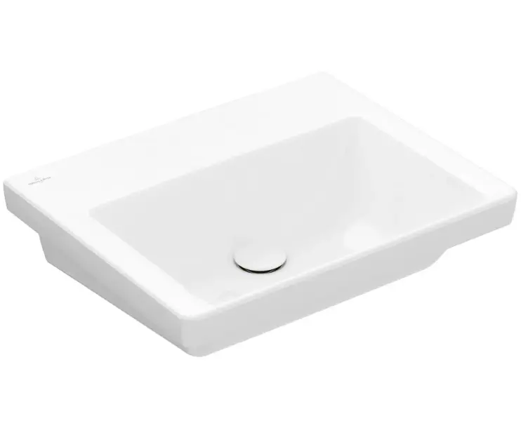 Levně Villeroy & Boch Subway 3.0 - Umyvadlo nábytkové 55x44 cm, bez přepadu, bez otvoru pro baterii, CeramicPlus, Stone White 4A70F6RW