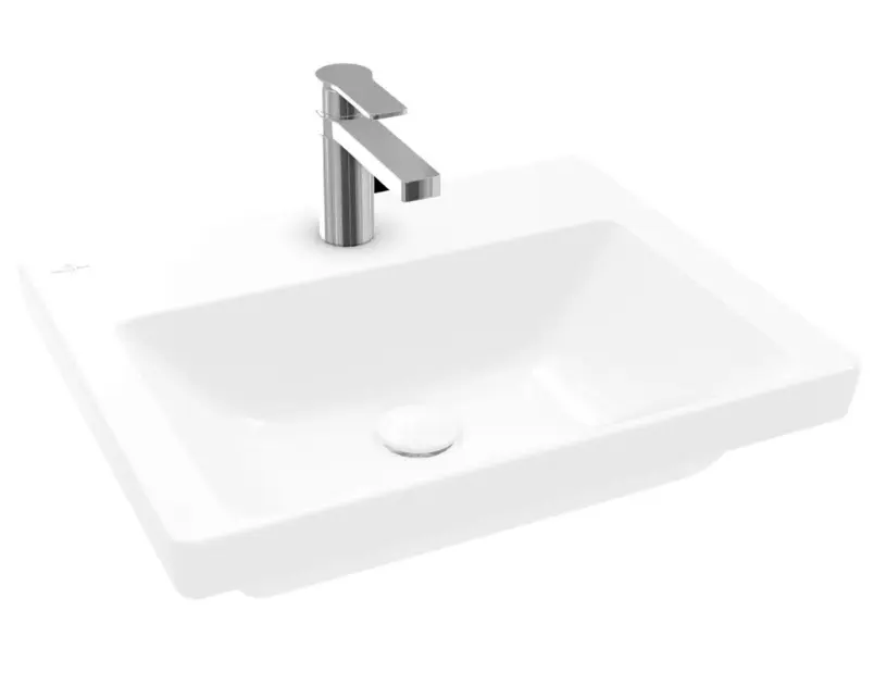Levně Villeroy & Boch Subway 3.0 - Umyvadlo nábytkové 55x44 cm, bez přepadu, otvor pro baterii, alpská bílá 4A70F501