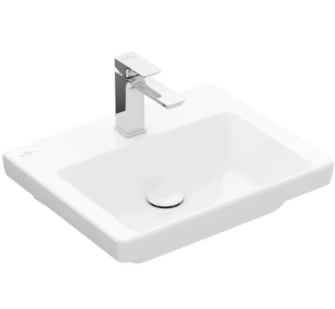 Levně Villeroy & Boch Subway 3.0 - Umývátko 50x40 cm, bez přepadu, otvor pro baterii, alpská bílá 43705101