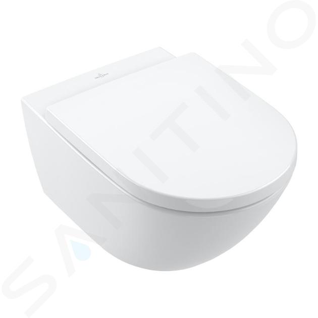 Villeroy & Boch Subway 3.0 - Inodoro suspendido con asiento SoftClosing, TwistFlush, blanco alpino 4670TS01