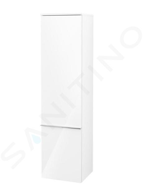 Villeroy & Boch Venticello - Magas szekrény, 404x1546x372 mm, zsanérok jobbra, Fényes fehér A95111DH