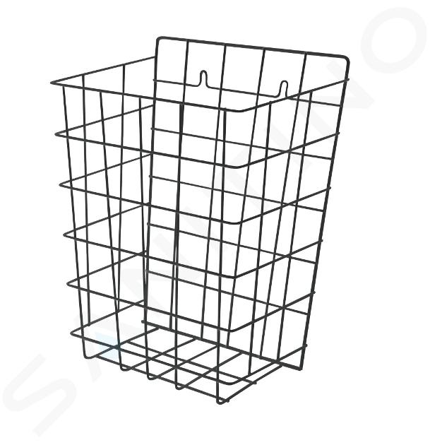 Sanela Draad prullenbak - Prullenmand, 360x290x180 mm, staal/zwart SLZN 40V