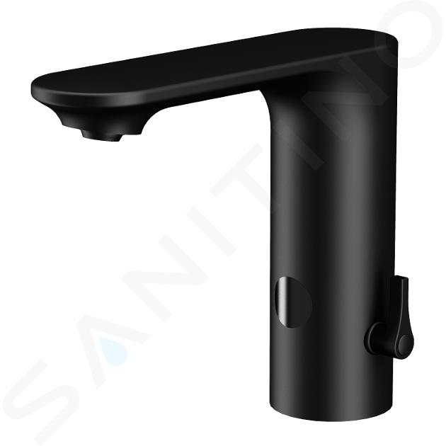 Sanela Robinet infrarouge - Mitigeur électronique de lavabo, alimentation 24 V DC, noir SLU 63V