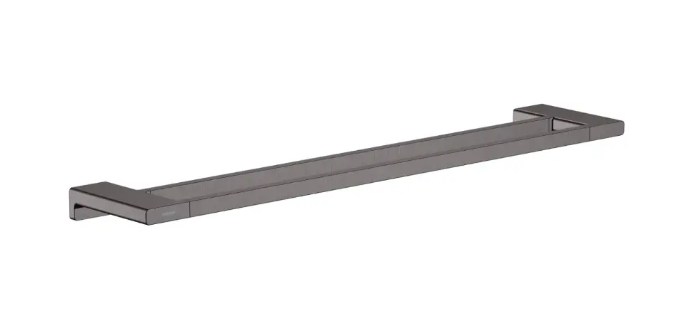 Hansgrohe AddStoris - Dubbele handdoekhouder, lengte 650 mm, geborsteld zwart chroom 41743340