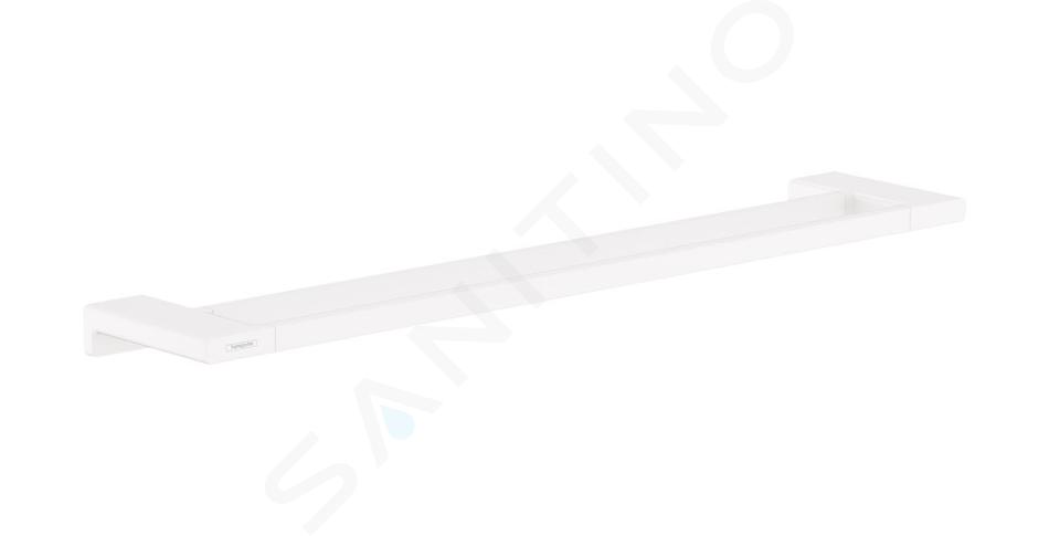 Hansgrohe AddStoris - Portasciugamani doppio, lunghezza 650 mm, bianco opaco 41743700