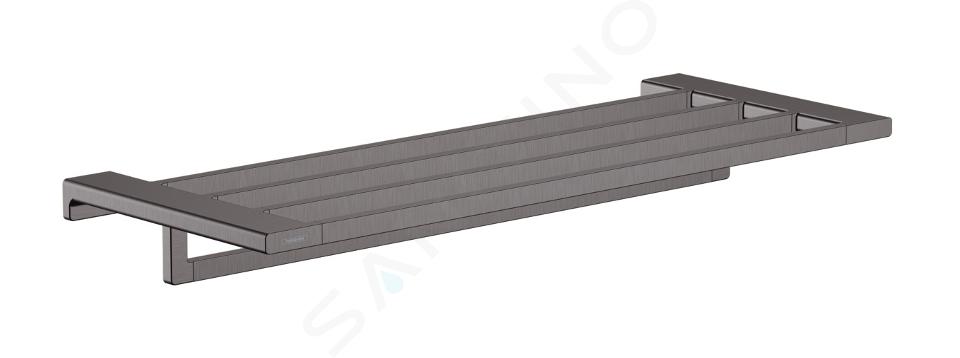 Hansgrohe AddStoris - Poliță cu suport prosoape, lungime 650 mm, crom negru periat 41751340