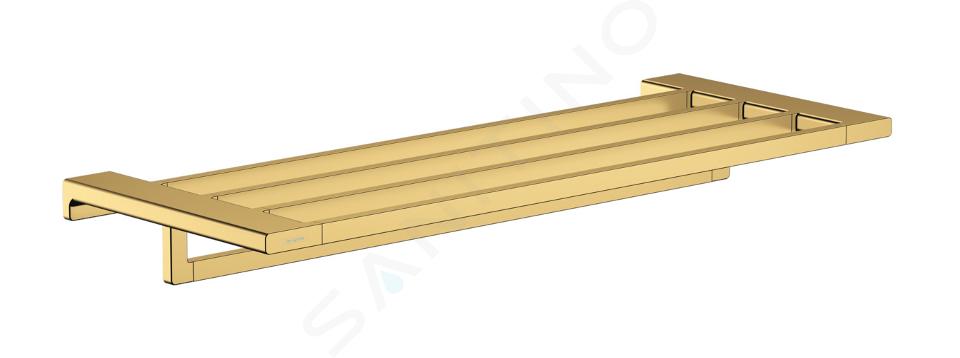 Hansgrohe AddStoris - Mensola con portasciugamani, lunghezza 650 mm, color oro lucido 41751990