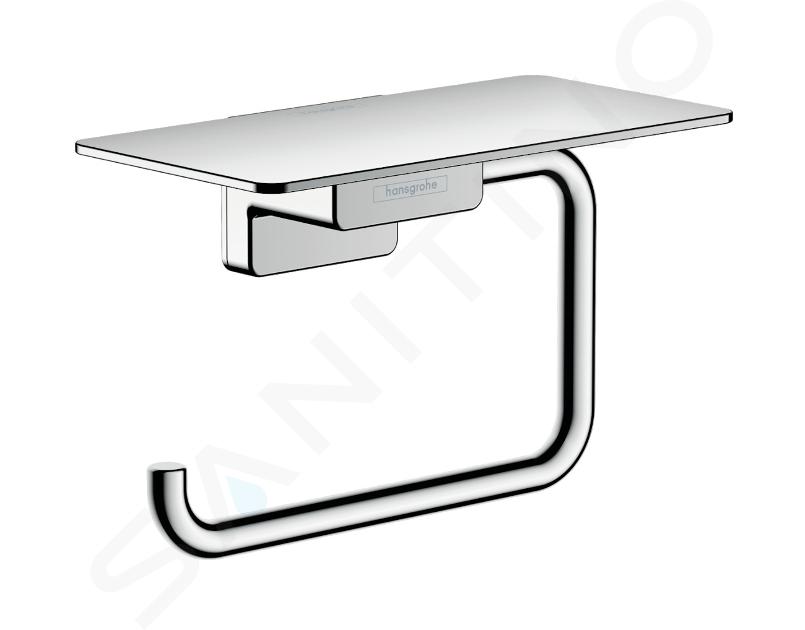 Hansgrohe AddStoris - Portarotolo con mensola, cromo 41772000