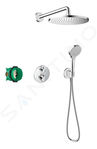 Set de ducha con termostato Ecostat y barra de ducha Hansgrohe