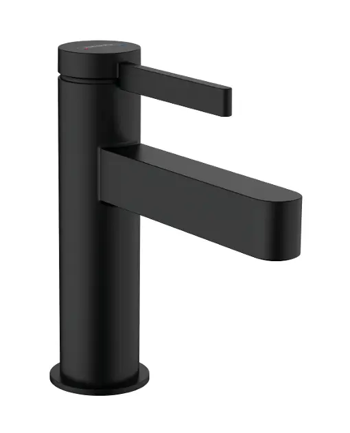 Levně Hansgrohe Finoris - Umyvadlová baterie, s výpustí Push-Open, CoolStart, EcoSmart, matná černá 76024670