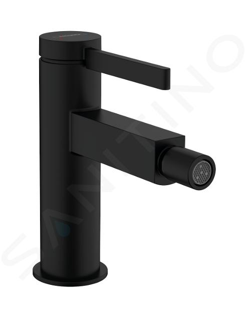 Hansgrohe Finoris - Bidetarmatur mit Ablaufgarnitur Push-Open, schwarz matt 76200670