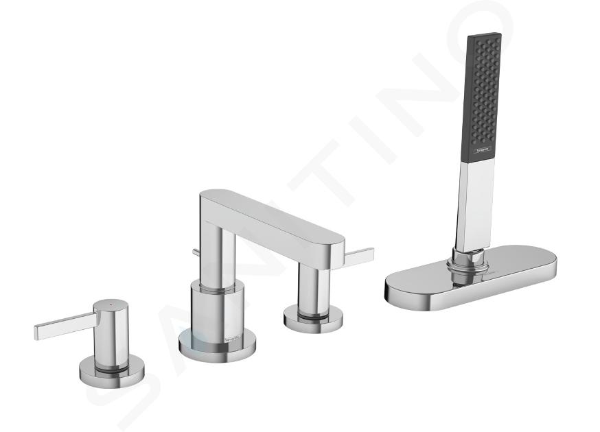 Hansgrohe Finoris - Badrandkraan, 4-gats, sBox, chroom 76444000