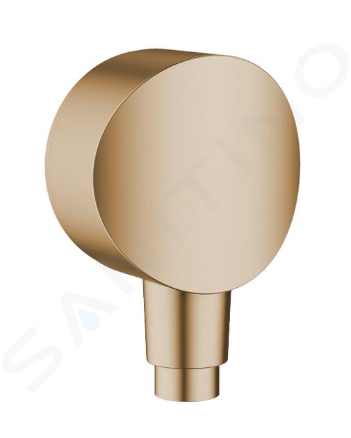 Hansgrohe Fixfit - Codo de ducha S con válvula de retención, bronce cepillado 26453140