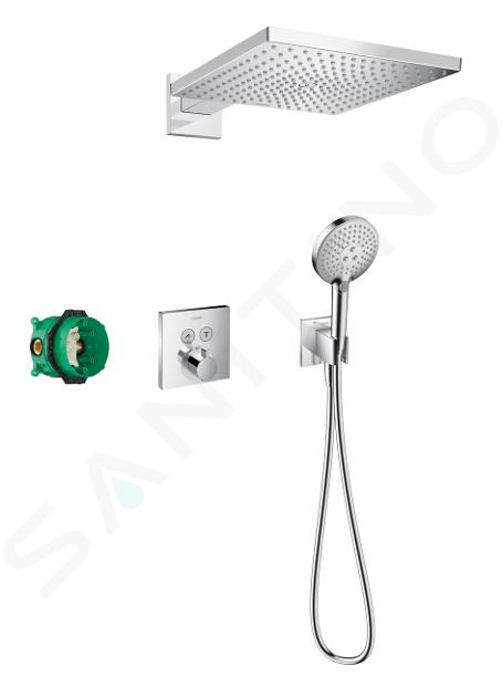 Hansgrohe Raindance E - Set de douche 300, avec thermostat ShowerSelect encastré, chrome 27952000