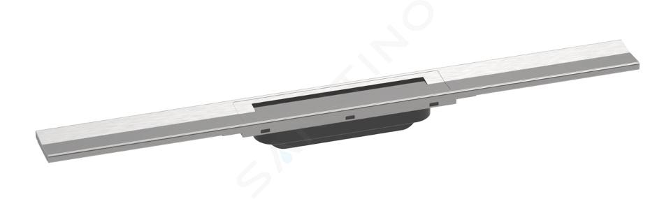 Hansgrohe RainDrain Flex - Rigolă liniară de duș cu grătar din inox 700, la nivelul solului, opțiune scurtare, inox periat 56043800