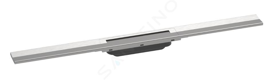 Hansgrohe RainDrain Flex - Rigolă liniară de duș cu grătar din inox 800, la nivelul solului, opțiune scurtare, inox periat 56044800