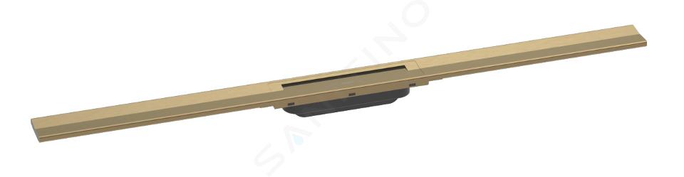 Hansgrohe RainDrain Flex - Lineáris zuhanytálca rozsdamentes acél ráccsal 1000, helyigényes, rövidíthető, bronz csiszolt bronz színű 56046140
