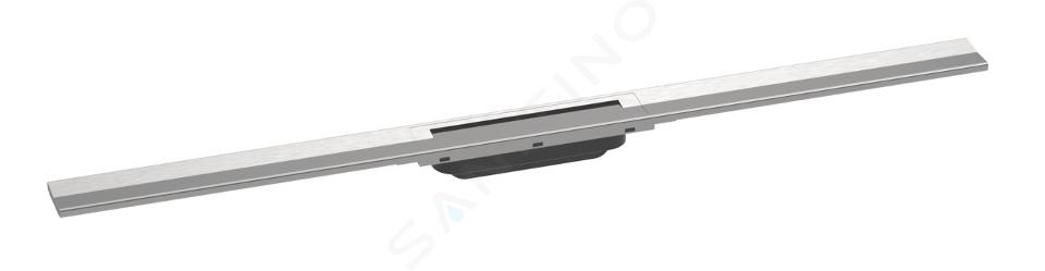 Hansgrohe RainDrain Flex - Rigolă liniară de duș cu grătar din inox 1000, la nivelul solului, opțiune scurtare, inox periat 56046800