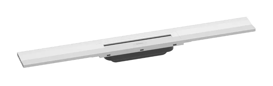 Levně Hansgrohe RainDrain Flex - Lineární sprchový žlab s nerezovým roštem 700, ke stěně, zkrátitelný, matná bílá 56050700