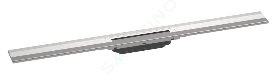 Hansgrohe RainDrain Flex - Rigolă liniară de duș cu grătar din inox 900, montare pe perete, opțiune scurtare, inox periat 56052800