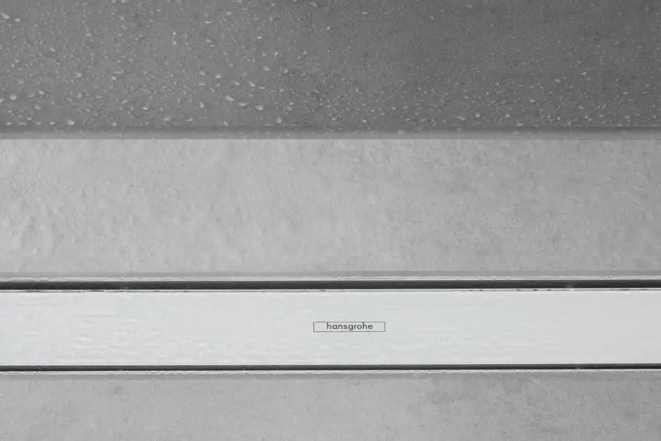 Hansgrohe RainDrain Match Douchegoot met rvs rooster 700, in hoogte