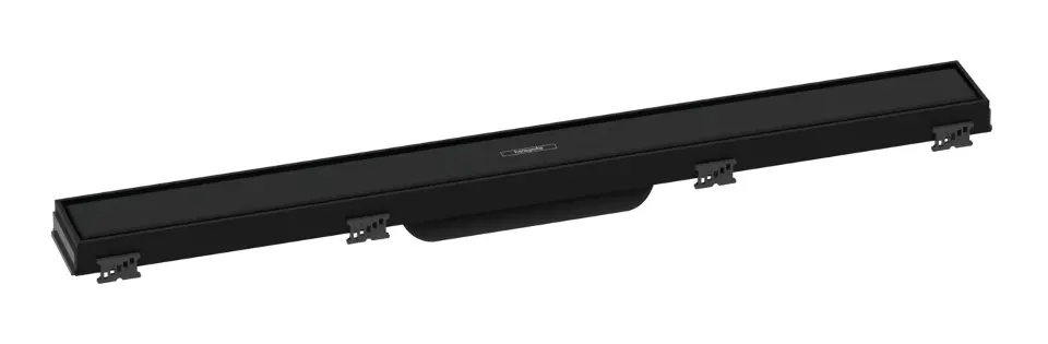 Hansgrohe RainDrain Match - Rigolă de duș cu grătar din inox 700, cadru reglabil pe înălțime, negru mat 56037670