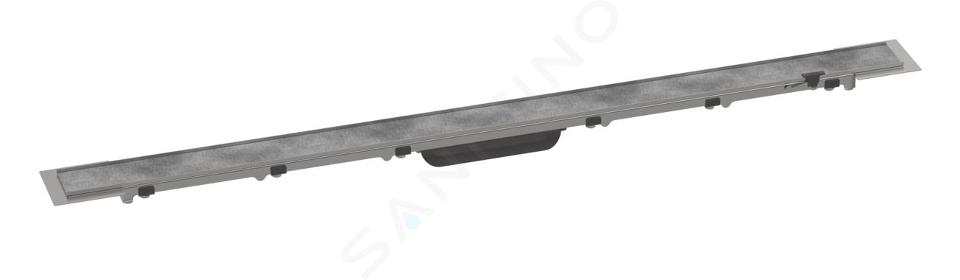 Hansgrohe RainDrain Rock - Caniveau de douche linéaire 1000, grille à carreler, inox 56033000