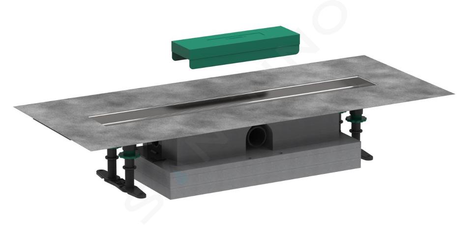 Hansgrohe uBox universal - Set na plochú inštaláciu lineárneho sprchového žľabu 60 cm, nerezová 56016180