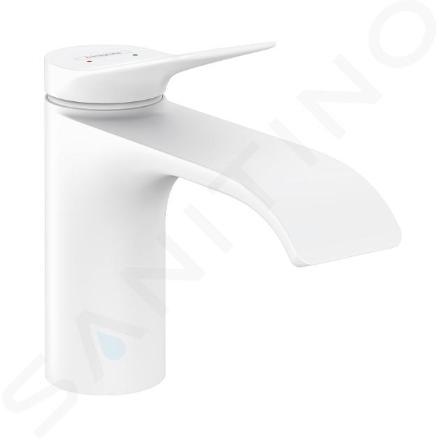 Hansgrohe Vivenis - Umývadlová batéria 80, s výpustom, EcoSmart, matná biela 75010700