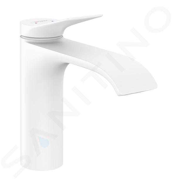 Hansgrohe Vivenis - Wastafelkraan 110, incl. afvoergarnituur, EcoSmart, mat wit 75020700