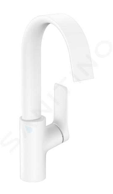 Hansgrohe Vivenis - Wastafelkraan 210, incl. afvoergarnituur en draaibare uitloop, EcoSmart, mat wit 75030700