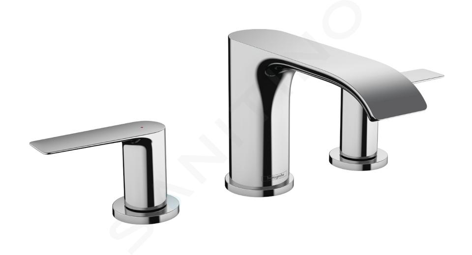 Hansgrohe Vivenis - Miscelatore da lavabo 90, montaggio a 3 fori, con sistema di scarico Push-Open, EcoSmart, cromo 75033000