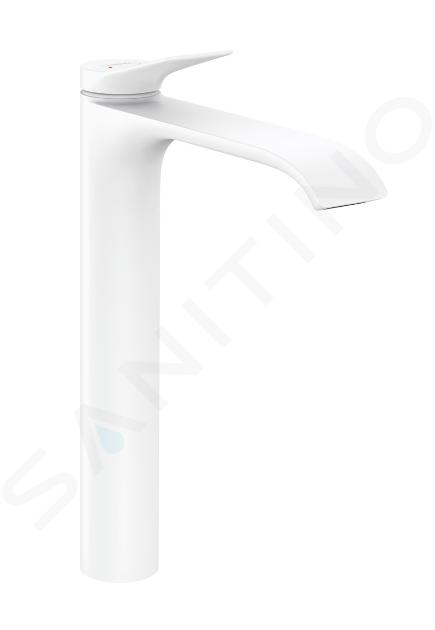 Hansgrohe Vivenis - Miscelatore da lavabo 250, con sistema di scarico, EcoSmart, bianco opaco 75040700