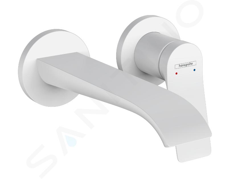 Hansgrohe Vivenis - Mitigeur de lavabo encastré, installation 2 trous, EcoSmart, blanc mat 75050700