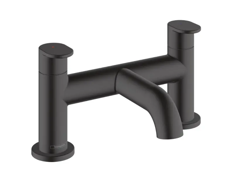 Hansgrohe Vernis Blend - Mitigeur sur le bord de baignoire, installation 2 trous, noir mat 71442670