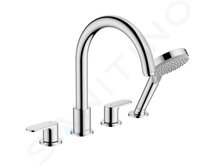 Hansgrohe Vernis Blend - Badewannenrandarmatur, 4-Loch-Installation, verchromt 71456000