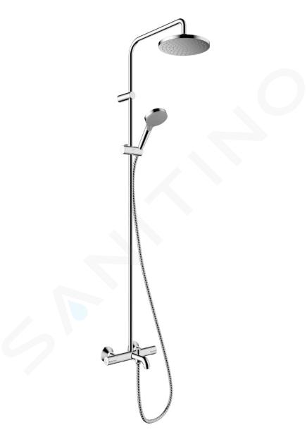 Hansgrohe Vernis Blend - Set de douche Showerpipe 200 avec thermostat de bain, chrome 26274000