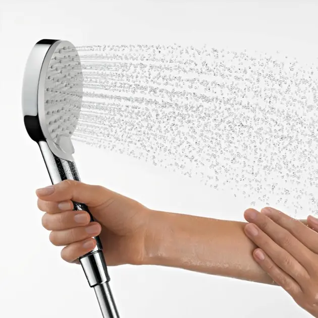 hansgrohe Sistema de ducha Vernis Blend 200 1 Spray con termostato de baño,  cromado, 26274000