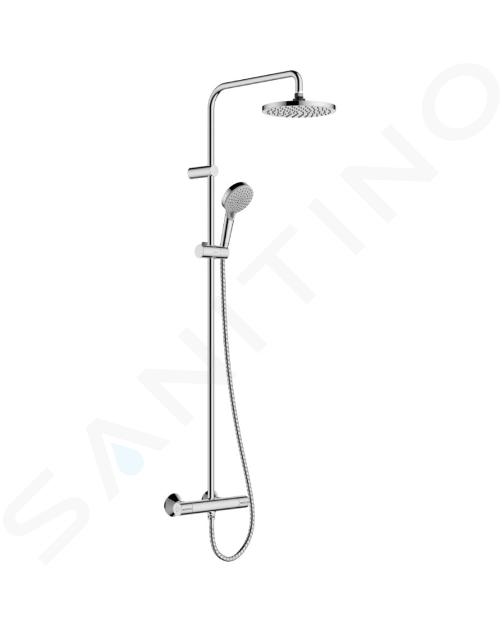 Hansgrohe Vernis Blend - Set de douche Showerpipe 200 avec thermostat, EcoSmart, chrome 26089000