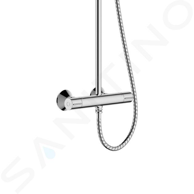 Hansgrohe Vernis Blend - Conjunto de ducha Showerpipe 200 con termostato,  EcoSmart, negro mate 26089670