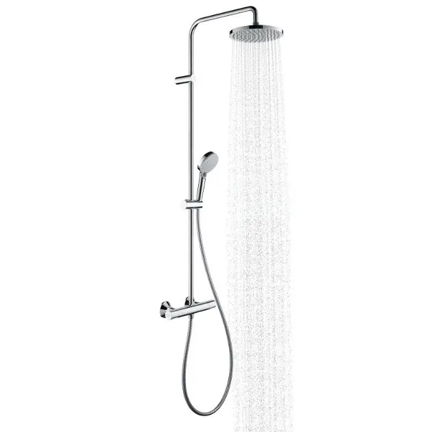 Hansgrohe Vernis Blend - Conjunto de ducha Showerpipe 200 con termostato,  cromo 26276000