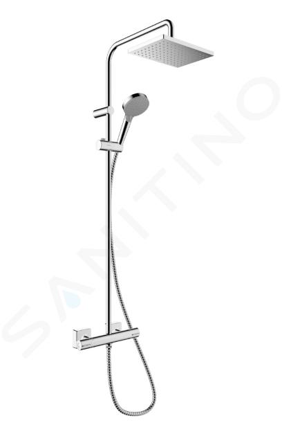 Hansgrohe Vernis Shape - Zestaw prysznicowy Showerpipe 230 z termostatem, EcoSmart, chrom 26097000