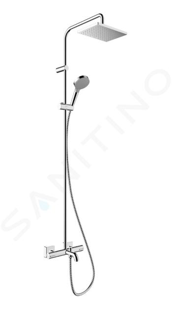 Hansgrohe Vernis Shape - Conjunto de ducha Showerpipe 230 con termostato de bañera, cromo 26284000