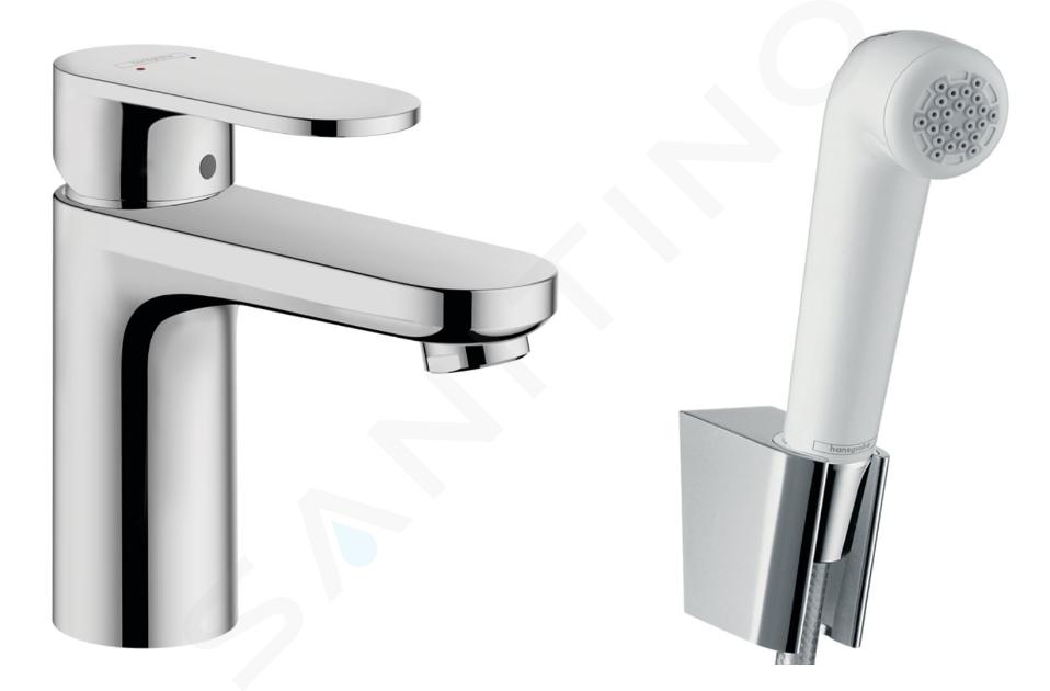 Hansgrohe Vernis Blend - Grifo de lavabo con ducha de mano Bidette, cromo 71215000